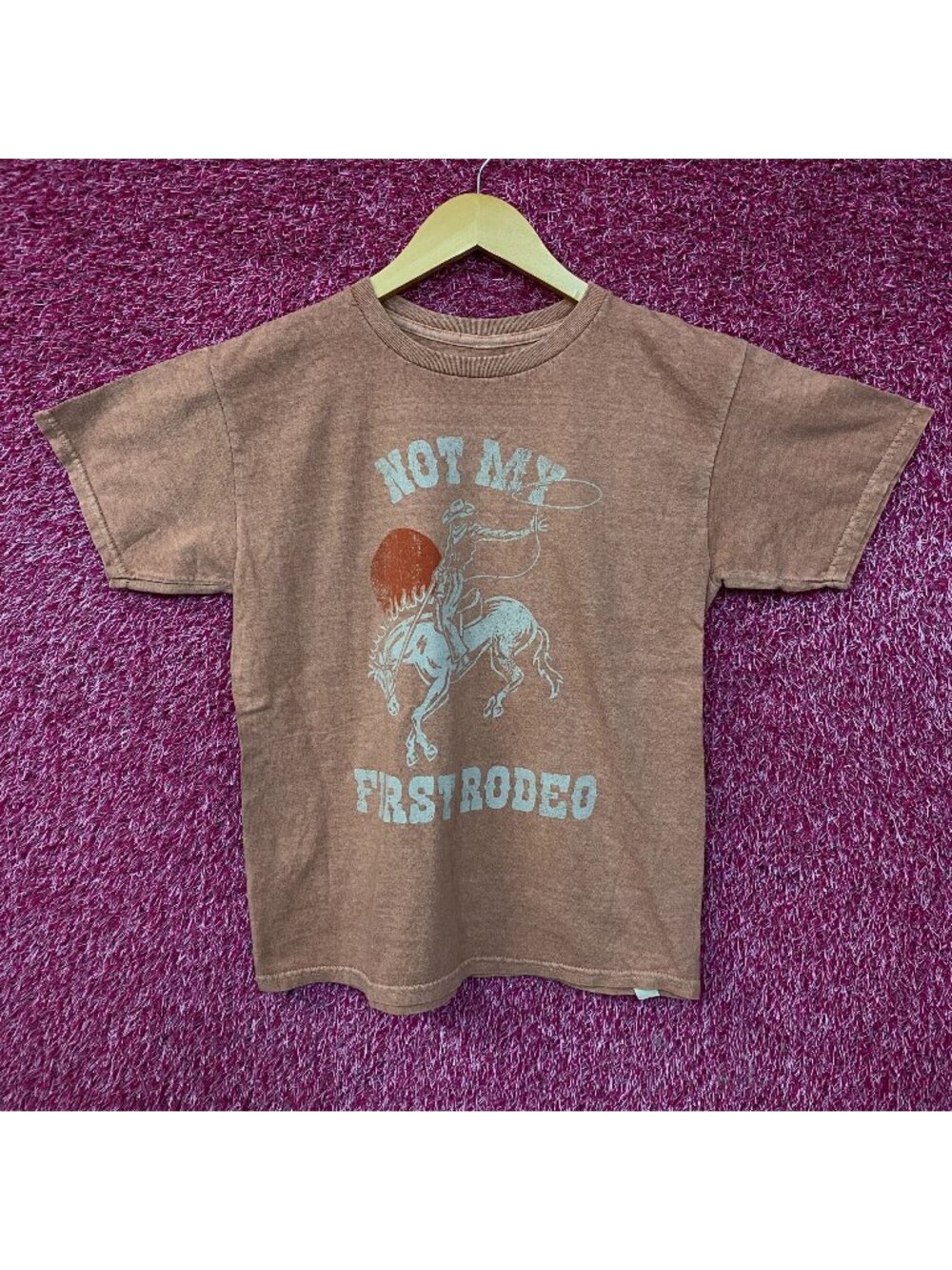 Not My First Rodeo Cowboy Vintage Style Graphic T-Shirt Large